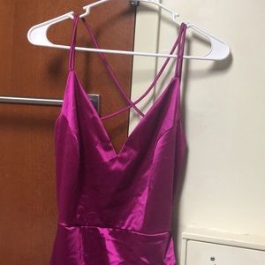 GIANNA FORMAL HIGH SLIT SATIN DRESS